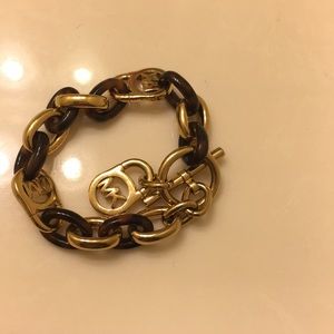 Michael Kors- Brown and Gold Chain Link Bracelet